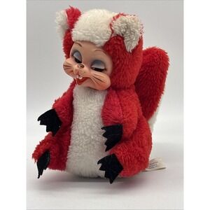 vintage 1950s Rushton red white skunk rubber face